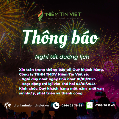 Thong bao tet duong lich » Điện Lạnh Niềm Tin Việt 2025 Thông báo tết dương lịch