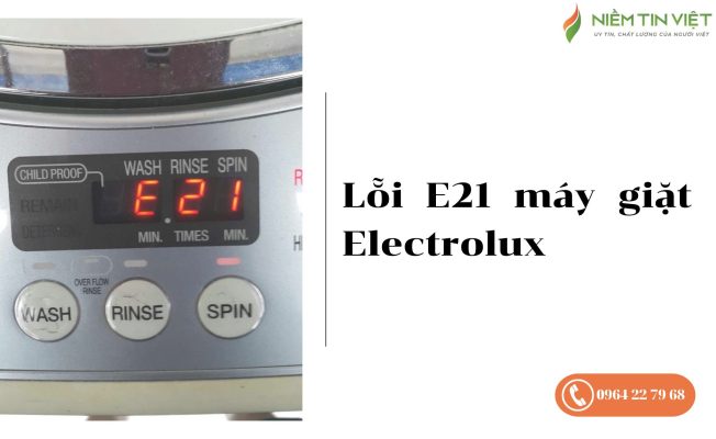 Lỗi E21 máy giặt Electrolux