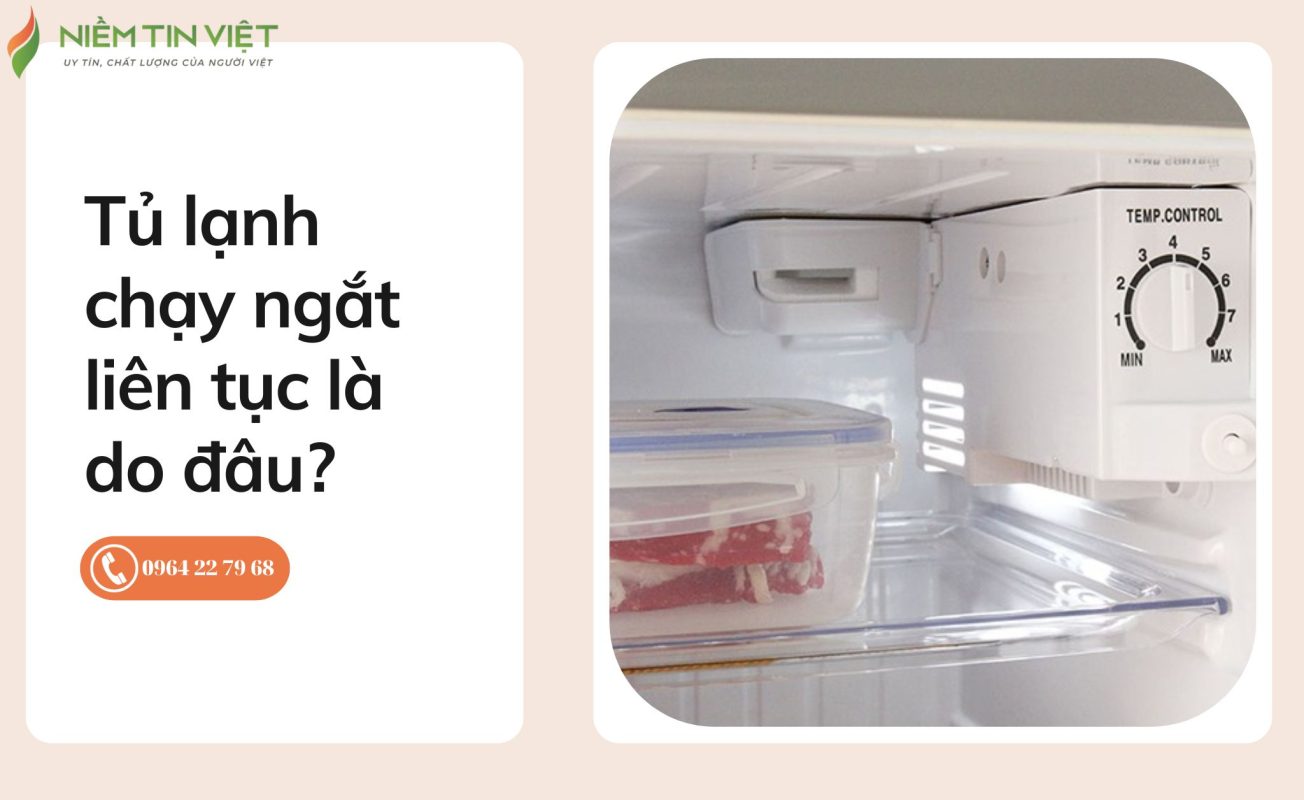 tủ lạnh chạy ngắt liên tục