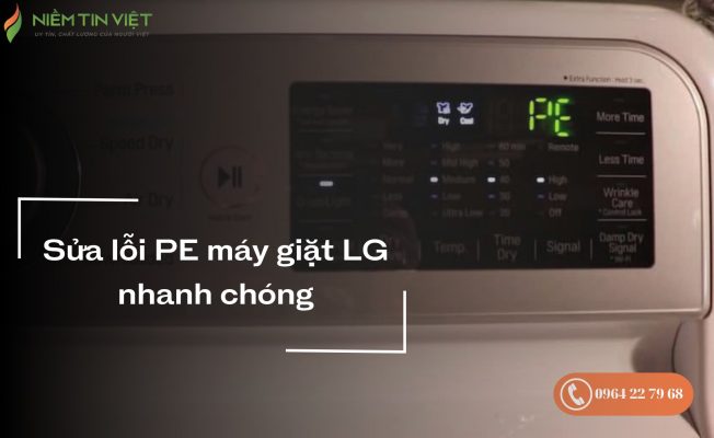 lỗi PE máy giặt LG
