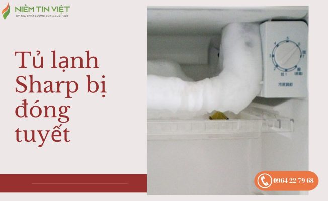 tủ lạnh Sharp bị đóng tuyết