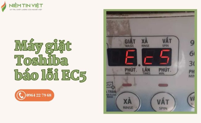 Máy giặt Toshiba báo lỗi EC5