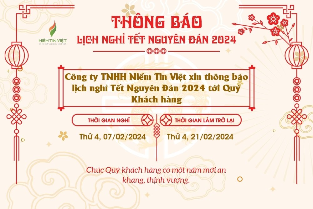 THÔNG BÁO NGHỈ TẾT NGUYÊN ĐÁN 2024