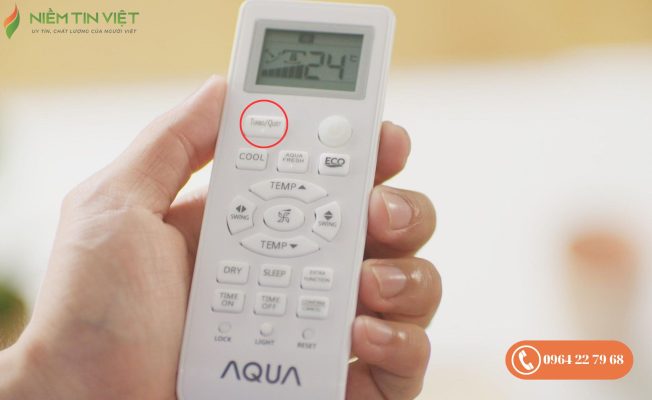 che do tiet kiem dien dieu hoa 6 » Điện Lạnh Niềm Tin Việt 2025 Chế độ Fan trên remote điều hòa Aqua