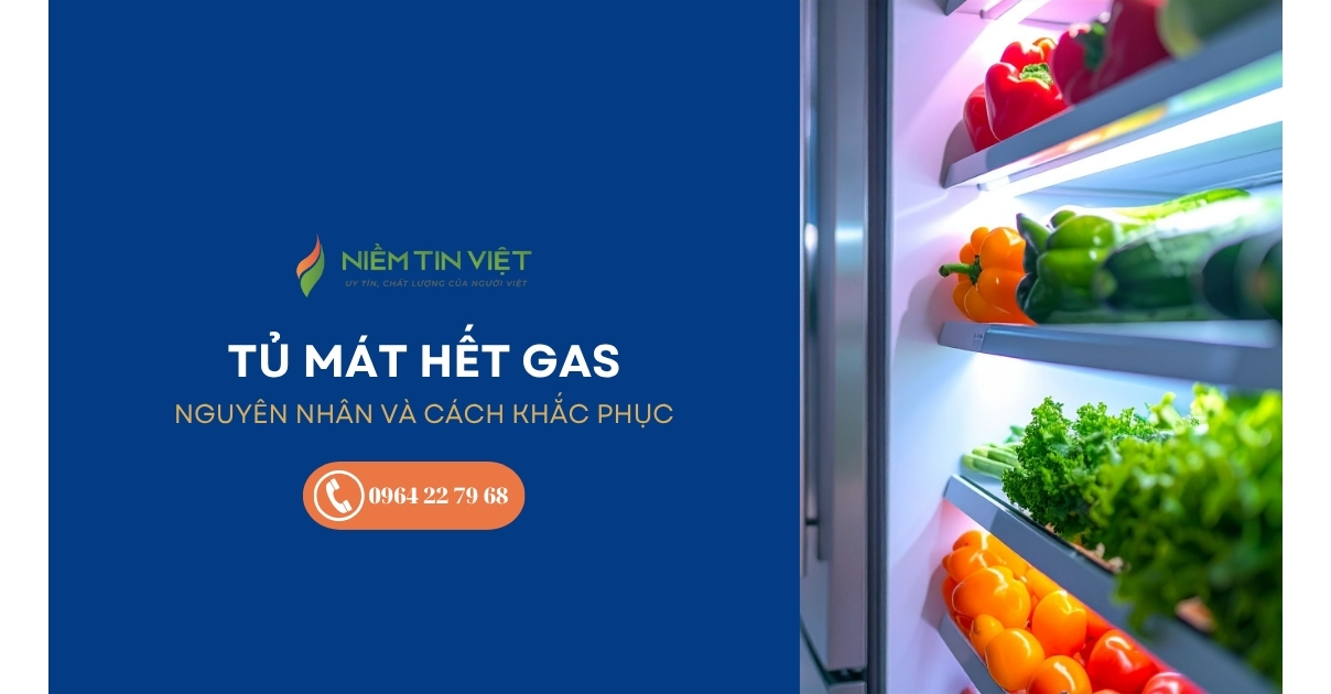 tủ mát hết gas