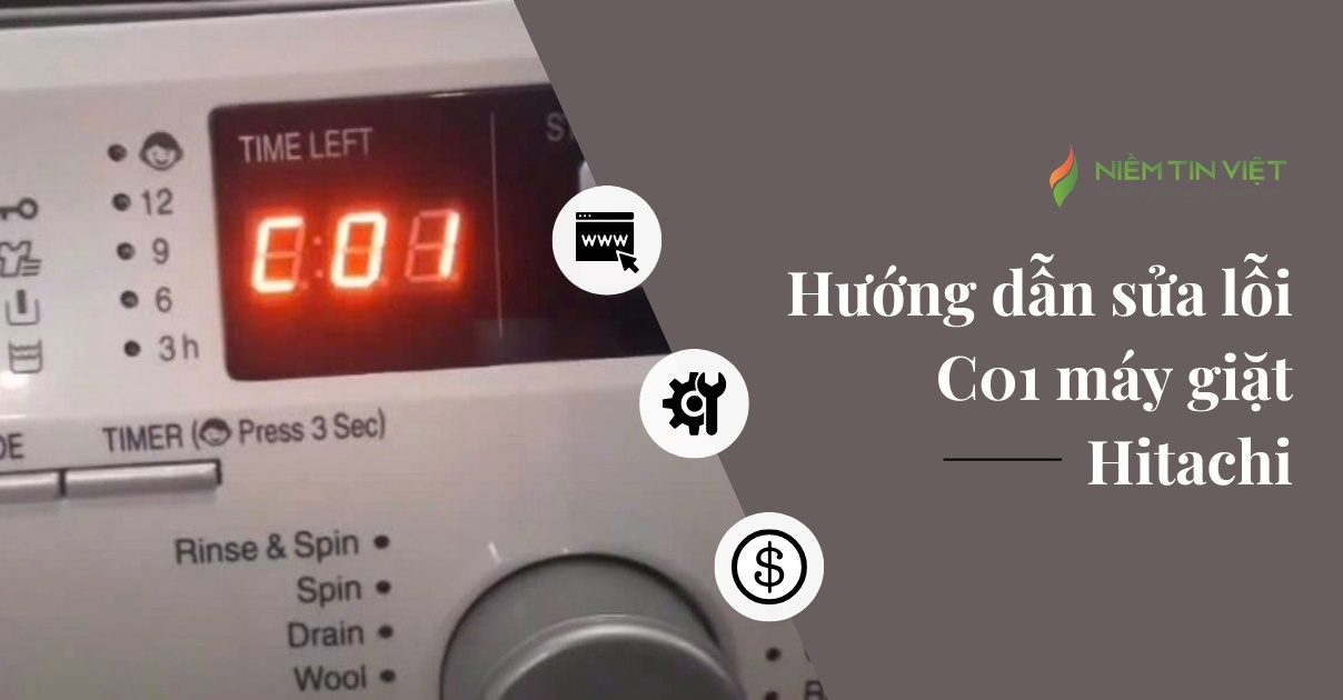 Lỗi C01 máy giặt Hitachi