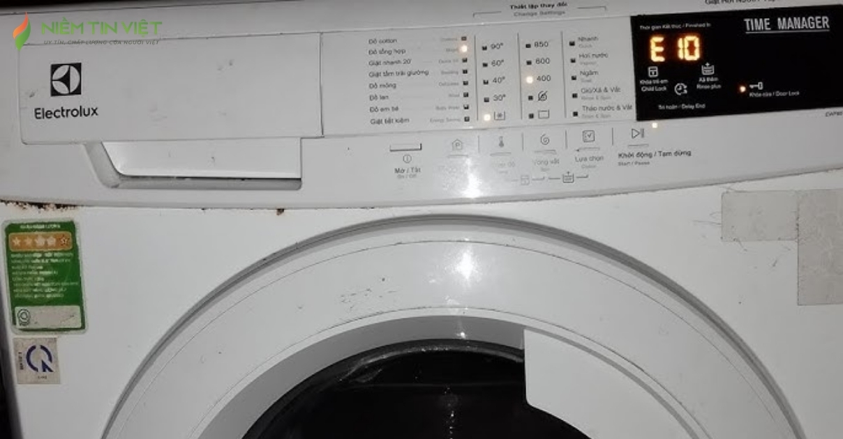 lỗi E10 máy giặt Electrolux