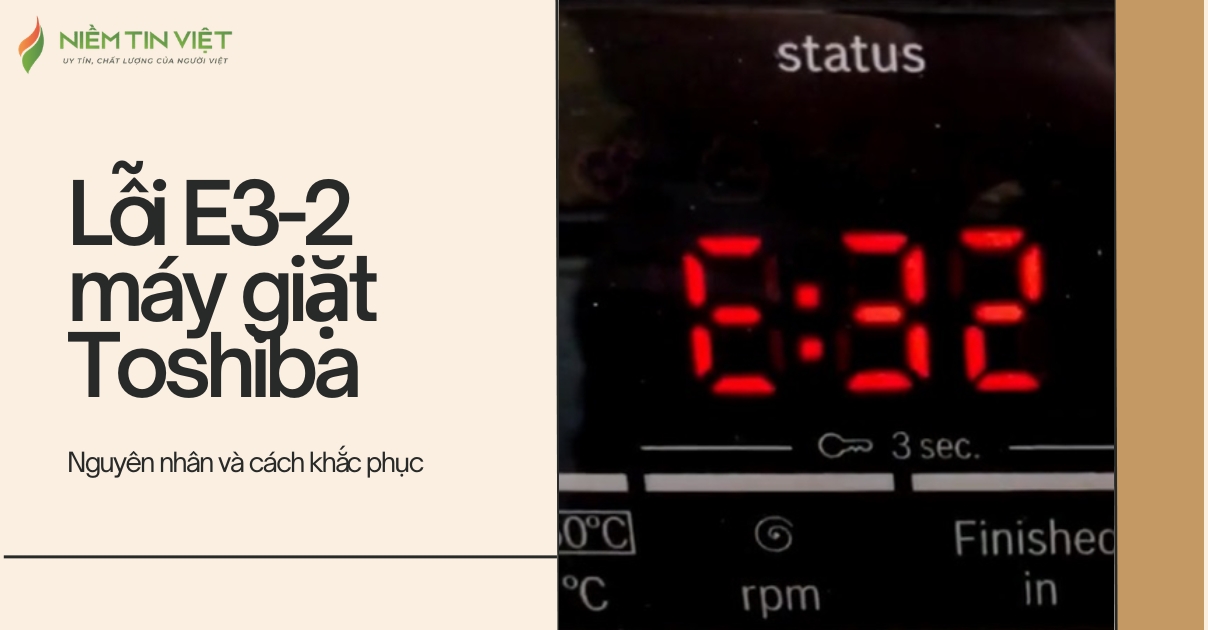Lỗi E3-2 trên máy giặt Toshiba