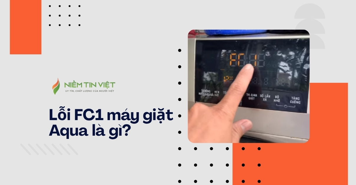 Máy giặt Aqua báo lỗi FC1