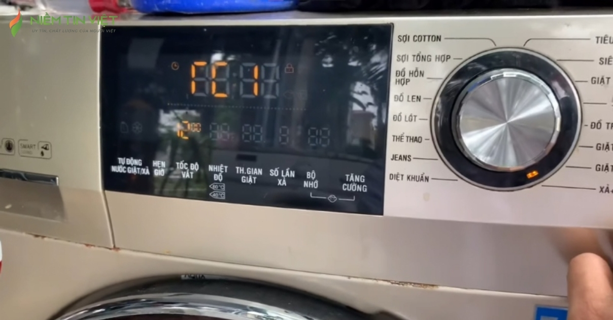 Máy giặt Aqua báo lỗi FC1