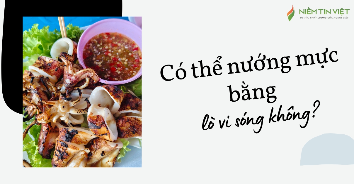 nướng mực bằng lò vi sóng