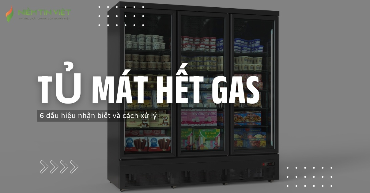 tủ mát hết gas